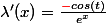 \lambda'(x)=\frac{\textcolor{red}{-}cos(t)}{e^{x}}